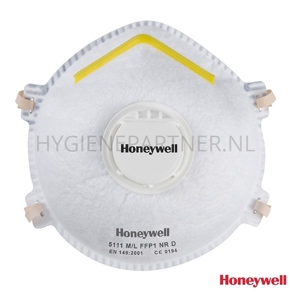 PB251076 Honeywell 5111 stofmasker cup FFP1 NR D V met uitademventiel maat M/L